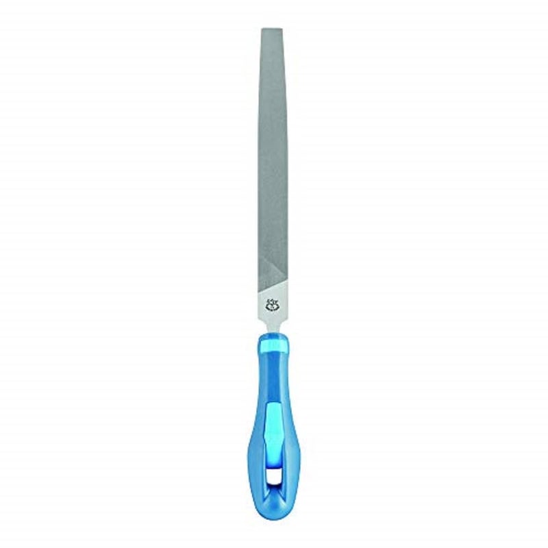 PFERD 10" Flat File - Second Cut with Handle for Metalwork and Deburring, Durable Steel Hand Tool